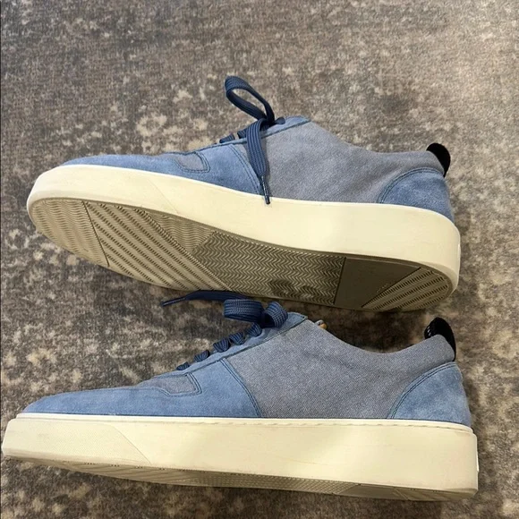 Men's BRUNOMAGLI Blue Suede and canvas Sneakers size 10.5